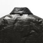 Men's Black Crocodile Alligator Embossed Genuine Leather Trucker Jacket