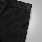 Men's Black Real Sheepskin Leather Jeans