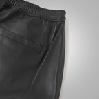Mens Black Biker Leather Sheep Skin Pant