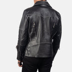 New Men Black Motorbike Racing Moto Leather Biker Jacket