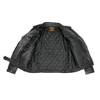Milwaukee Leather LKM1701 Men's Classic Side Laced Black Motorcycle Premium Leather Jacket with CE Armor Protection