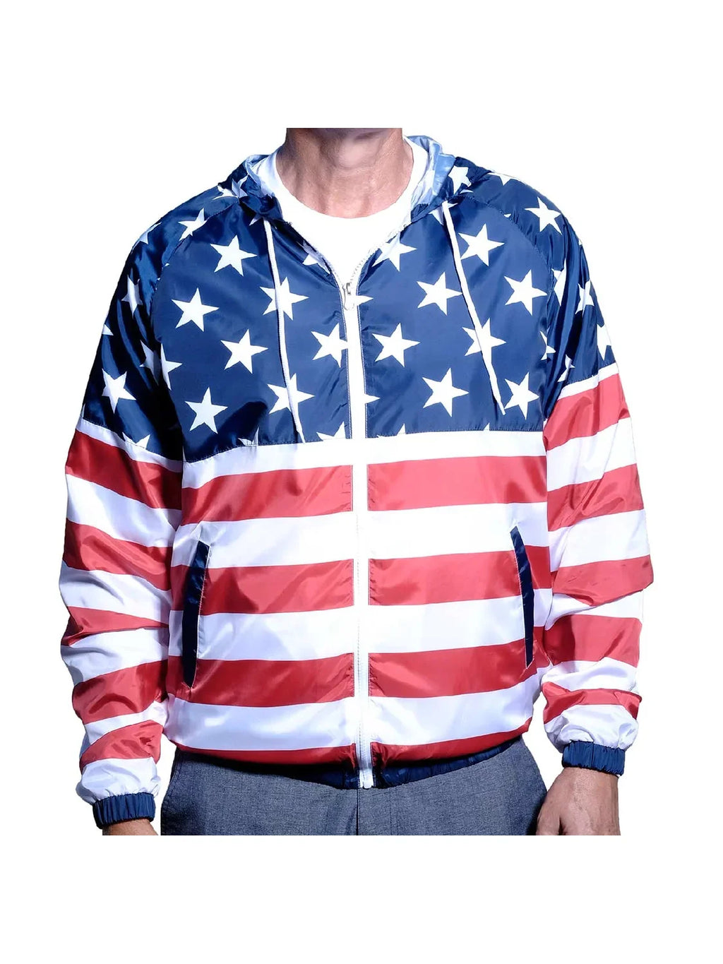 Independence Day USA Flag Windbreaker Jacket