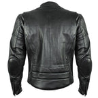Milwaukee Leather Men's Premium Black Leather Motorcycle Riders Jacket with CE Armor Protection - LKM17003