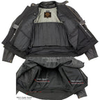 Milwaukee Leather Men's Premium Black Leather Racer Style Motorcycle Jacket with CE Armor - LKM17005