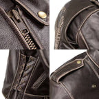 Milwaukee Leather Men's Live to Ride Classic Retro Brown Premium Leather CE Armored Motorcycle Jacket - Side Lace - LKM1707