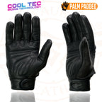 Milwaukee Leather MG7736 Women's Black Leather Gel Palm Motorcycle Gloves w/ Flex Knuckles and Cool-Tec Treatement
