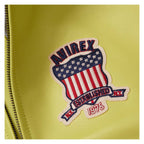 Avirex Iconic Lime Green Leather Flight Bomber Jacket