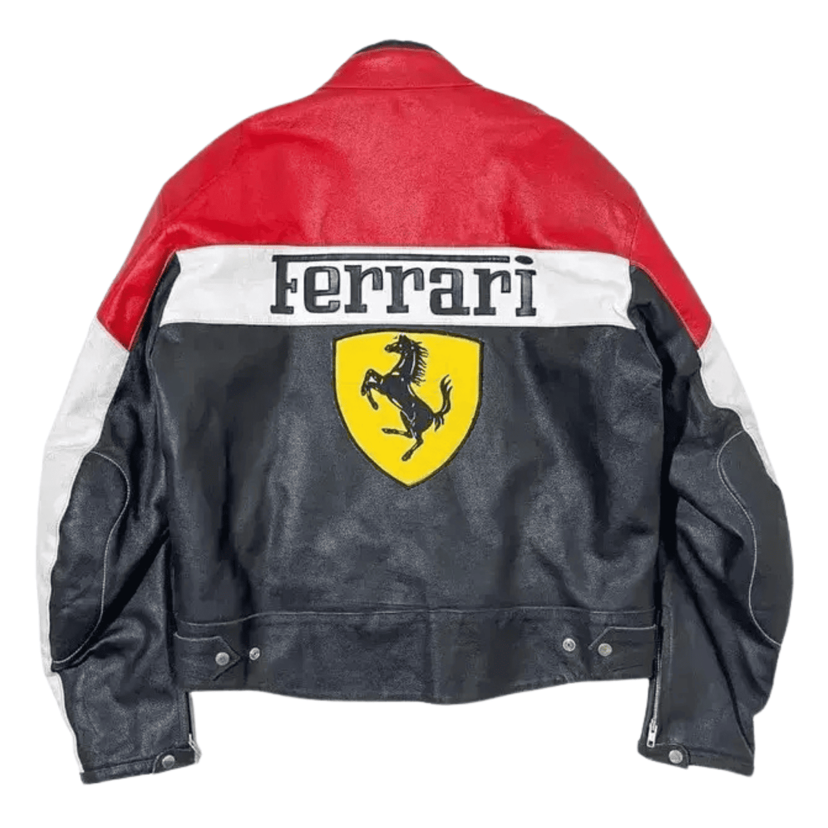 Ferrari F1 Men’s Red Leather Motorcycle Racing Jacket