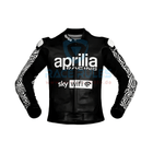 Aleix Espargaro Black And White Motorcycle Racing Jacket Aprilia WT 2022
