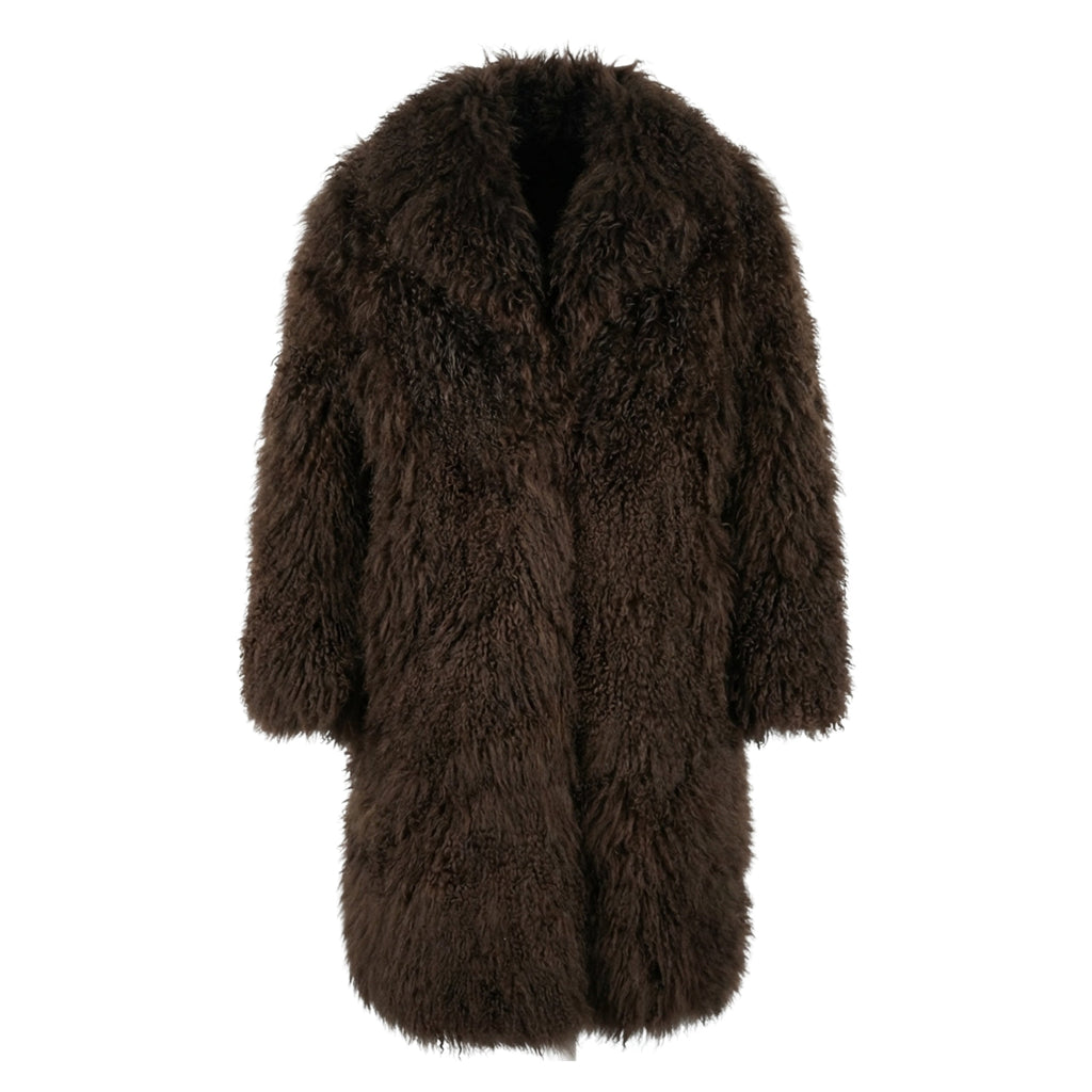 3/4 Mongolian Lamb Fur Coat