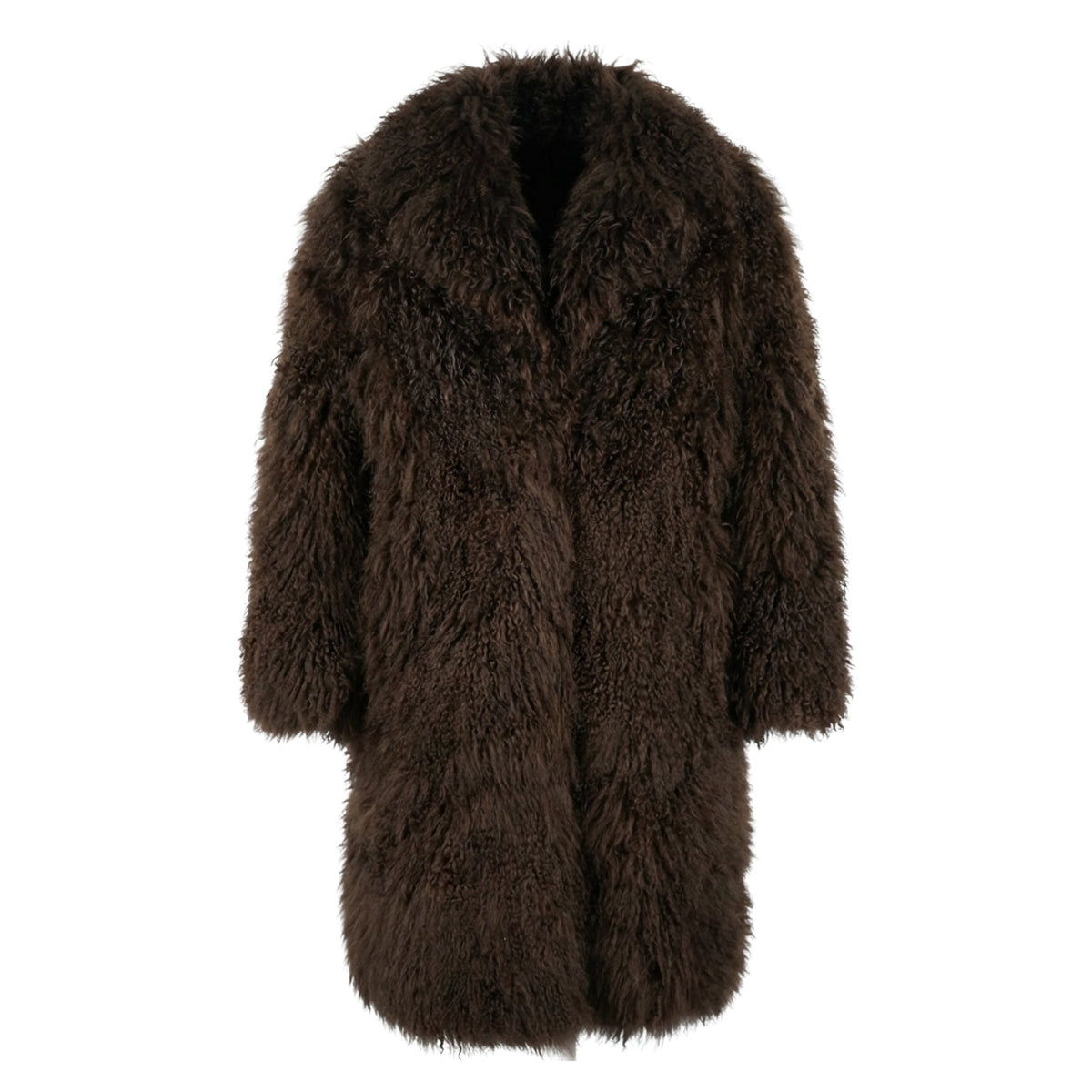 3/4 Mongolian Lamb Fur Coat