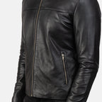 New Men Black Racing Motorbike Riding Leather Biker Jacket