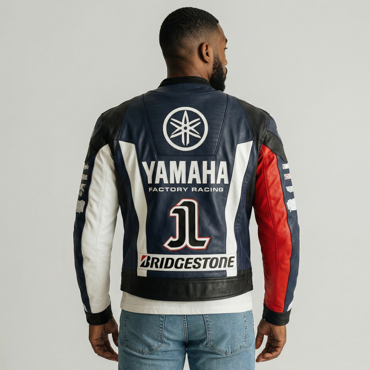 Yamaha Petronas Factory Racing Motorcycle Leather Jacket