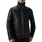 Black Fur Coat Shearling Sheepskin Warm Leather Jacket