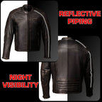MMCC Men's Anarchy Brown Leather Motorcycle Jacket - MMC10004