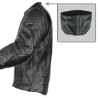 Milwaukee Leather Men's Premium Black Leather Motorcycle Riders Jacket with CE Armor Protection - LKM17003
