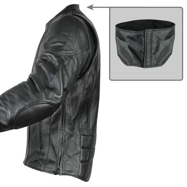 Milwaukee Leather Men's Premium Black Leather Motorcycle Riders Jacket with CE Armor Protection - LKM17003