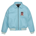 Avirex Iconic Light Blue Leather Bomber Flight Jacket
