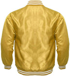 Varsity Letterman Baseball Bomber Vintage Retro All Poly Satin Jacket