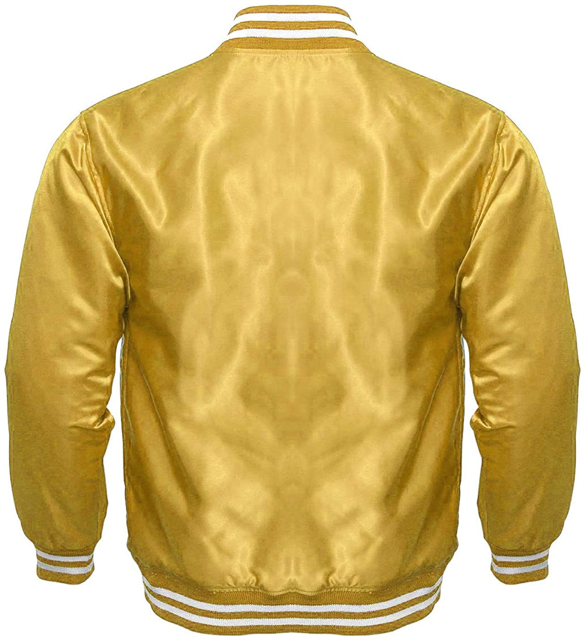 Varsity Letterman Baseball Bomber Vintage Retro All Poly Satin Jacket