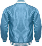 Varsity Letterman Baseball Bomber Vintage Retro All Poly Satin Jacket