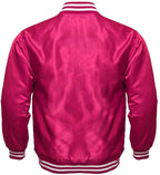 Varsity Letterman Baseball Bomber Vintage Retro All Poly Satin Jacket