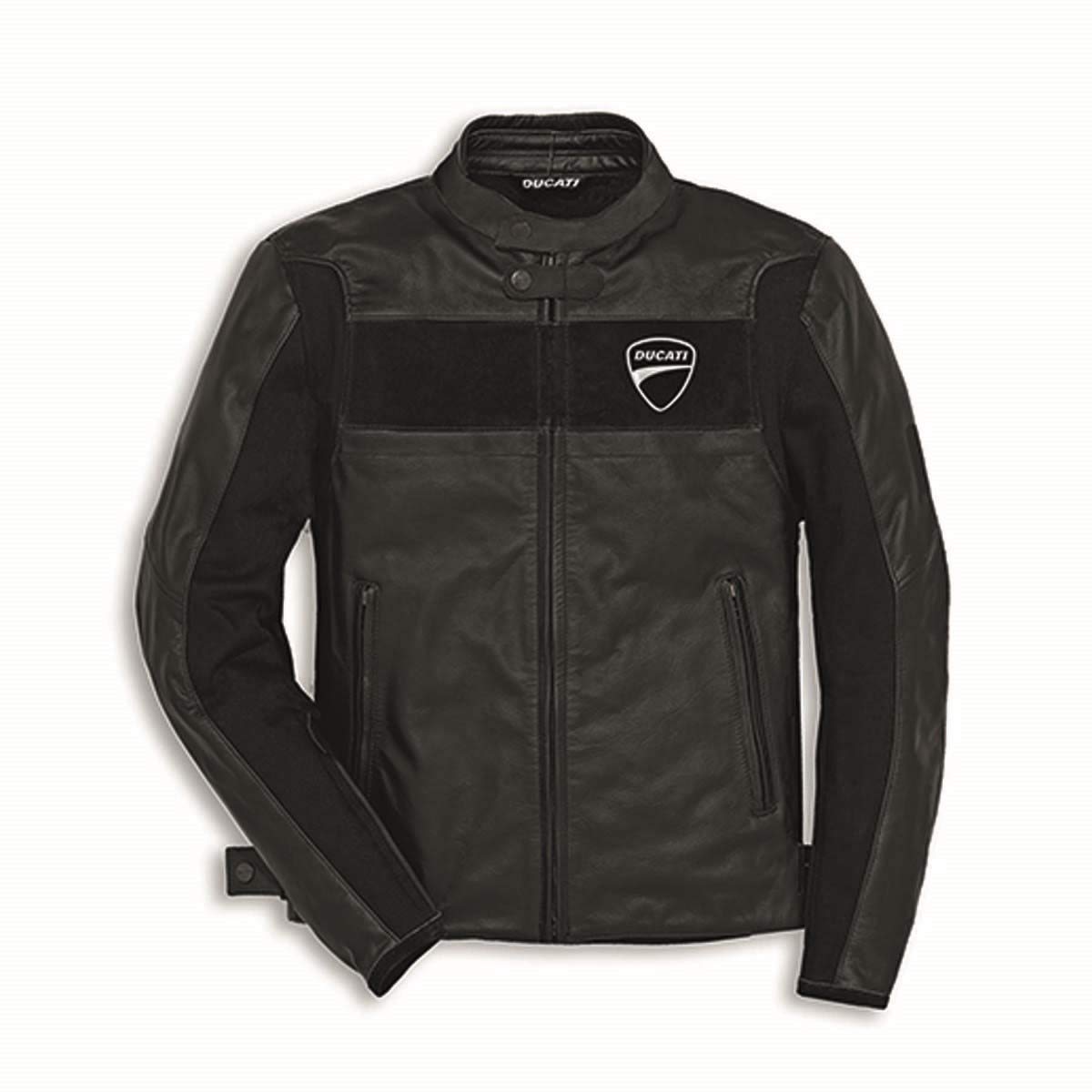 DUCATI BLACK MOTORCYCLE LEATHER RACING JACKET