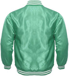 Varsity Letterman Baseball Bomber Vintage Retro All Poly Satin Jacket