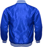 Varsity Letterman Baseball Bomber Vintage Retro All Poly Satin Jacket