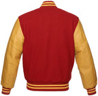 Varsity Letterman Baseball Bomber Retro Vintage Jacket Wool & Genuine Leather Sleeves