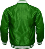 Varsity Letterman Baseball Bomber Vintage Retro All Poly Satin Jacket
