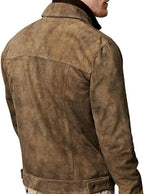 Premium Vintage Trucker Suede Leather Jacket for Men
