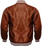 Varsity Letterman Baseball Bomber Vintage Retro All Poly Satin Jacket