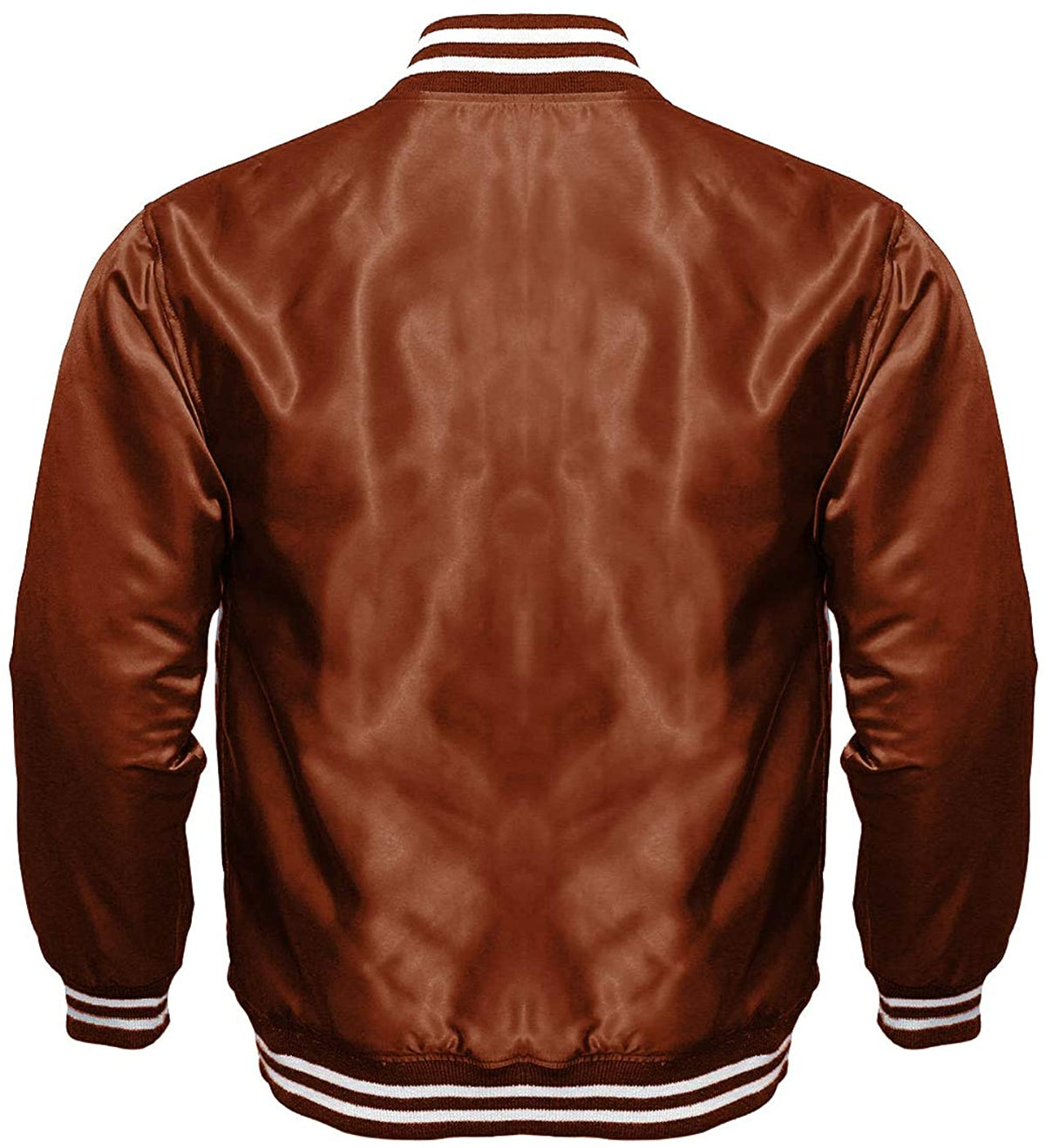 Varsity Letterman Baseball Bomber Vintage Retro All Poly Satin Jacket