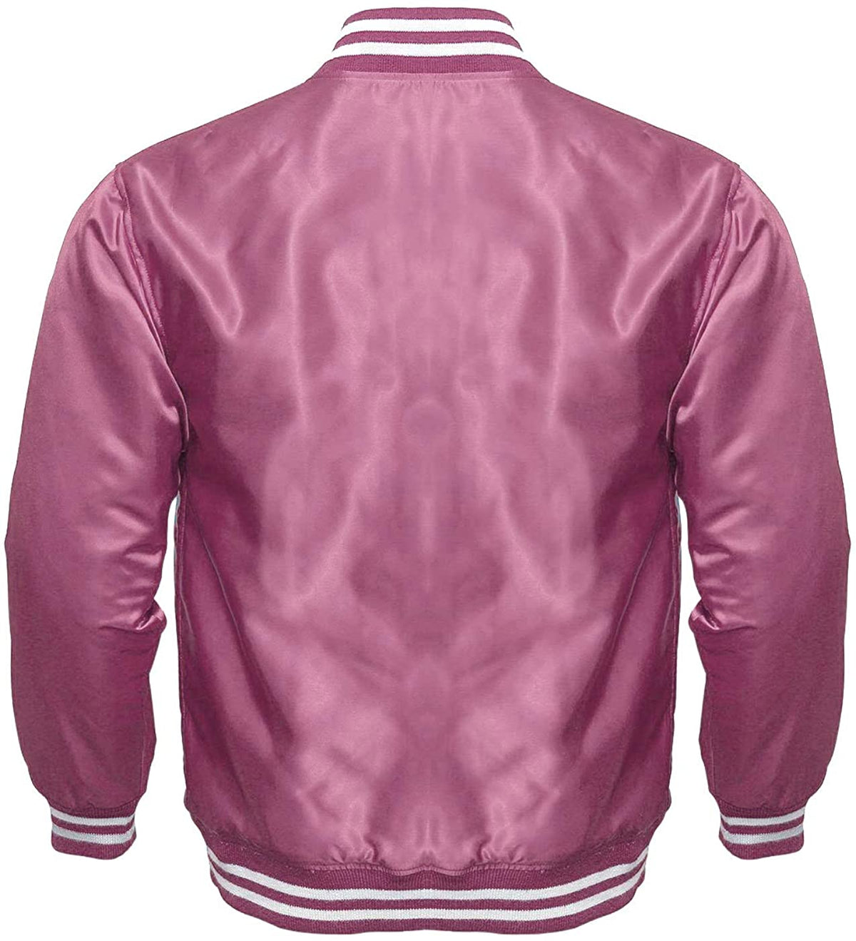 Varsity Letterman Baseball Bomber Vintage Retro All Poly Satin Jacket