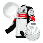 Yamaha Men’s White CE-Certified Mesh Motorcycle Jacket