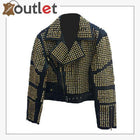 Handmade Mens Black Fashion Studded Punk Style Leather Jacket