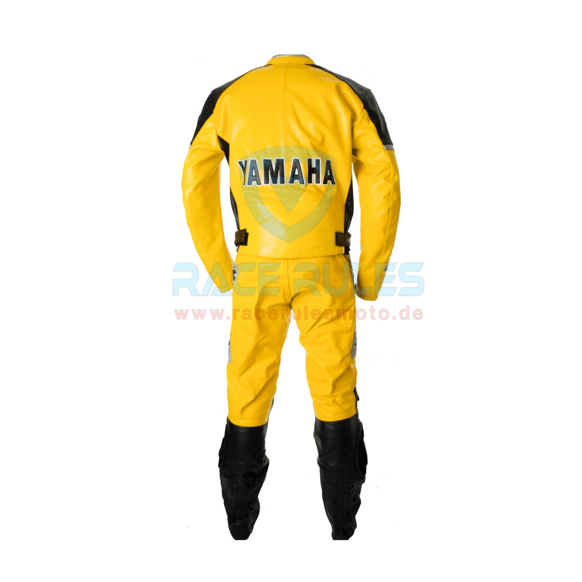 Yamaha Classic Yellow Leather Motorbike Racing Suit for Men & Women