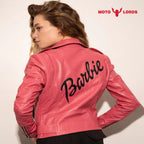 Plus Size Barbie Pink Leather Jacket