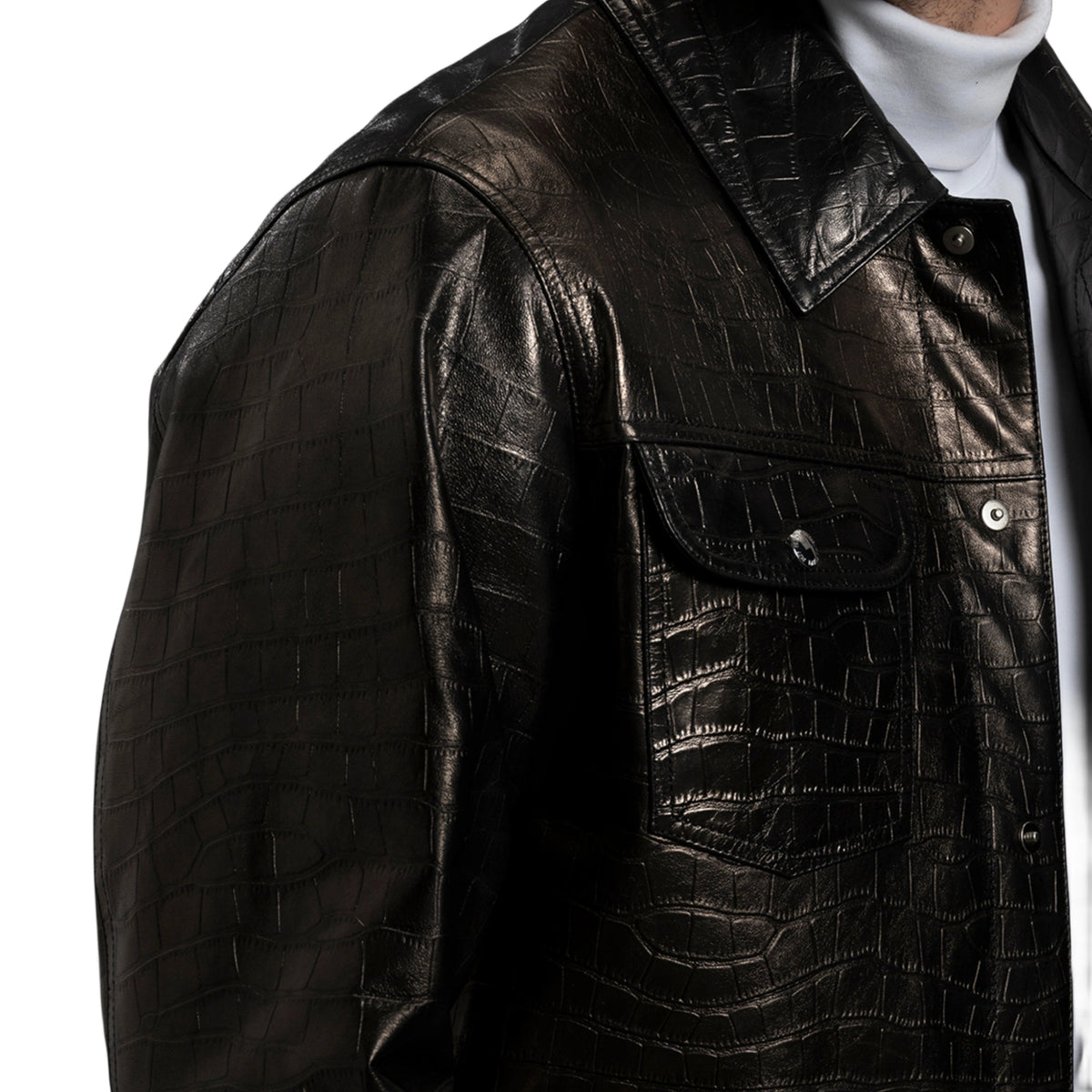Men's 100% Goatskin Quilted Bomber Leather Motorcycle Jacket