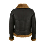 WOMENS RAF B3 FLYING BOMBER AVIATOR STYLE SHEARLING LEATHER JACKET