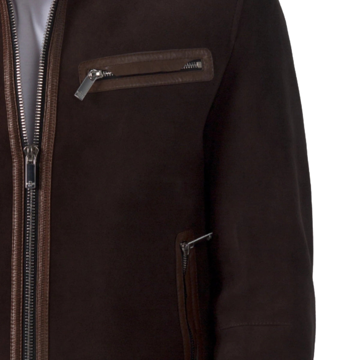 Men's Suede Leather Jacket Cafe Racer Jacket