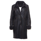 Shaunna's Buttoned 3/4 Length Shearling Coat