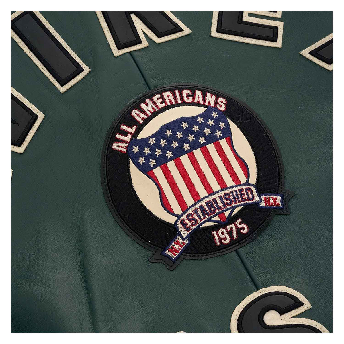 Avirex Iconic Dark Green Leather Bomber Jacket
