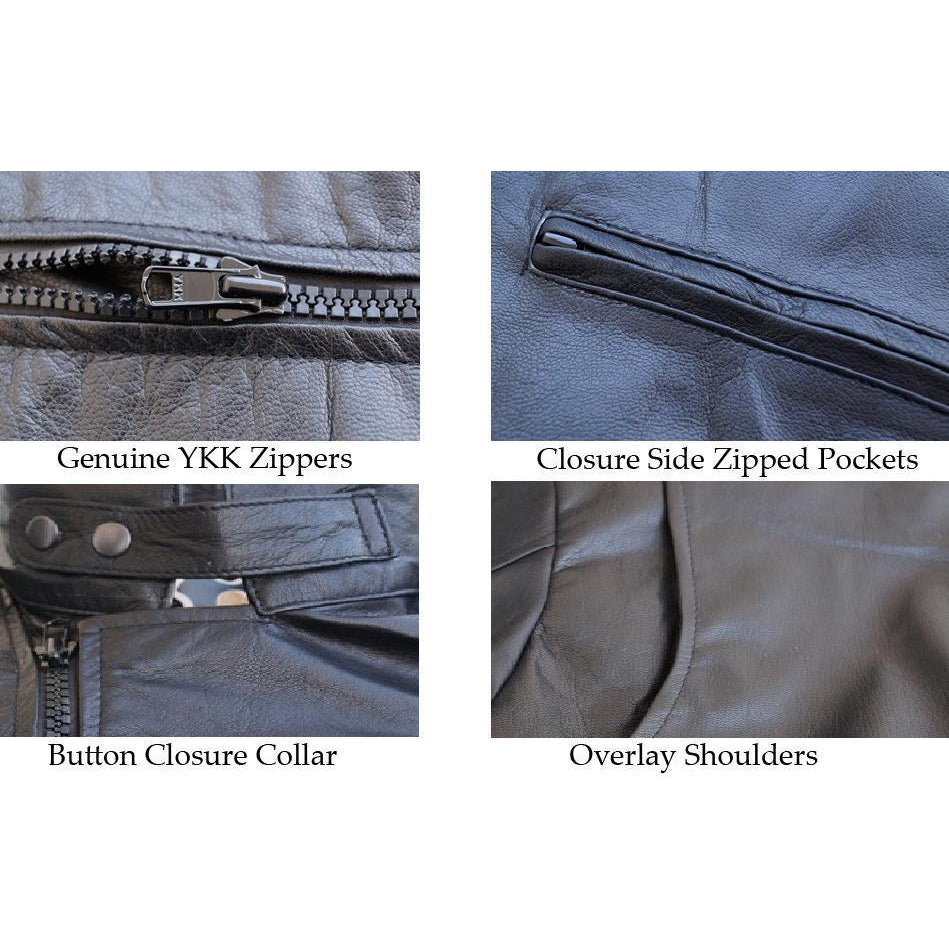 Leather Skin Men Black Classic Genuine Leather Jacket