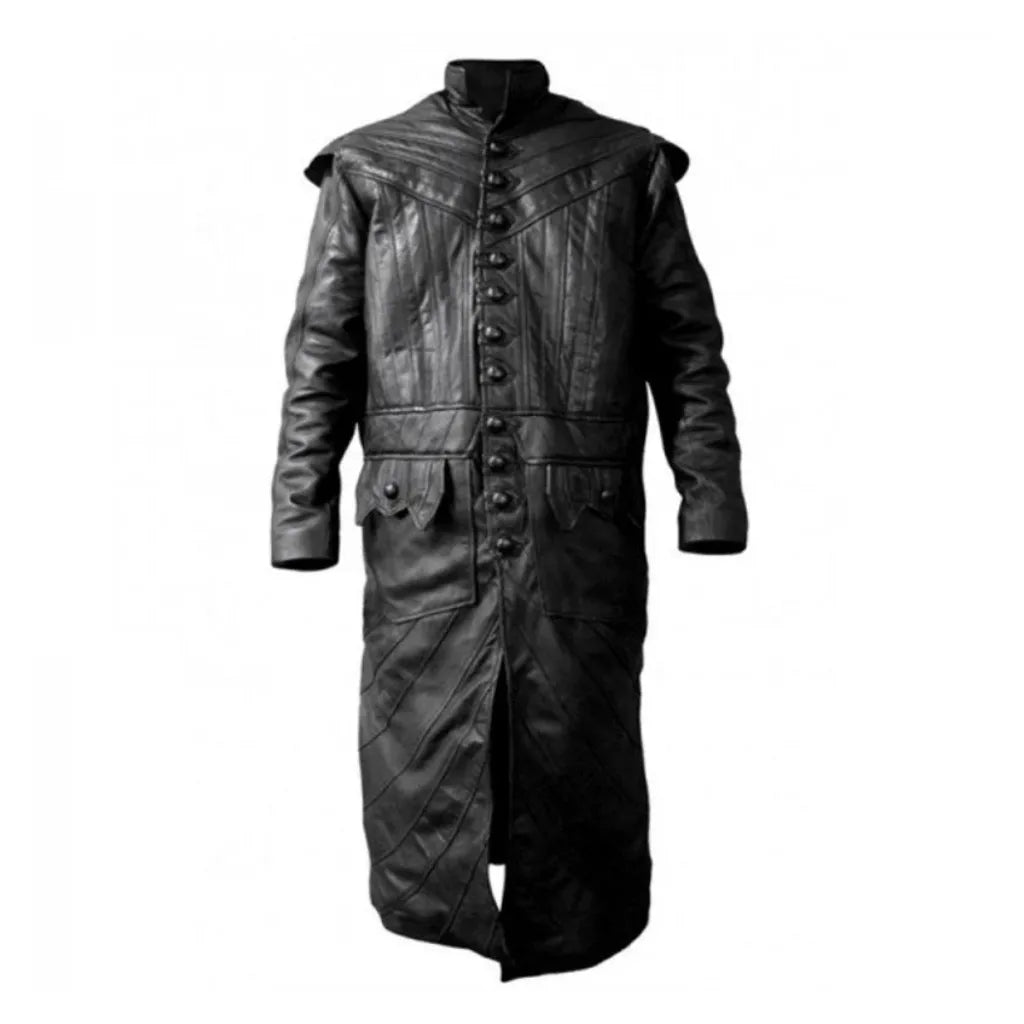 Men's Leather Trench Coat