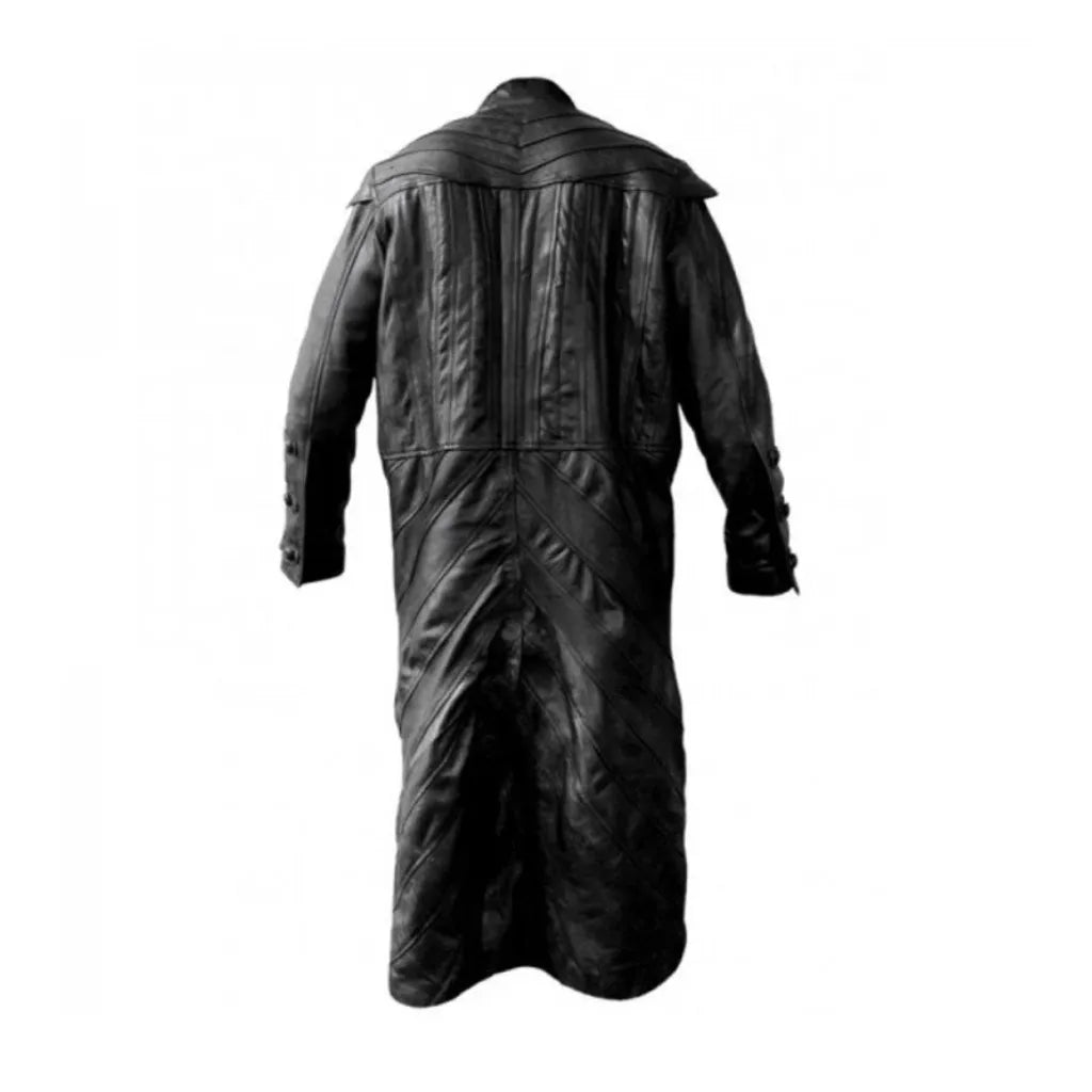 Men's Leather Trench Coat