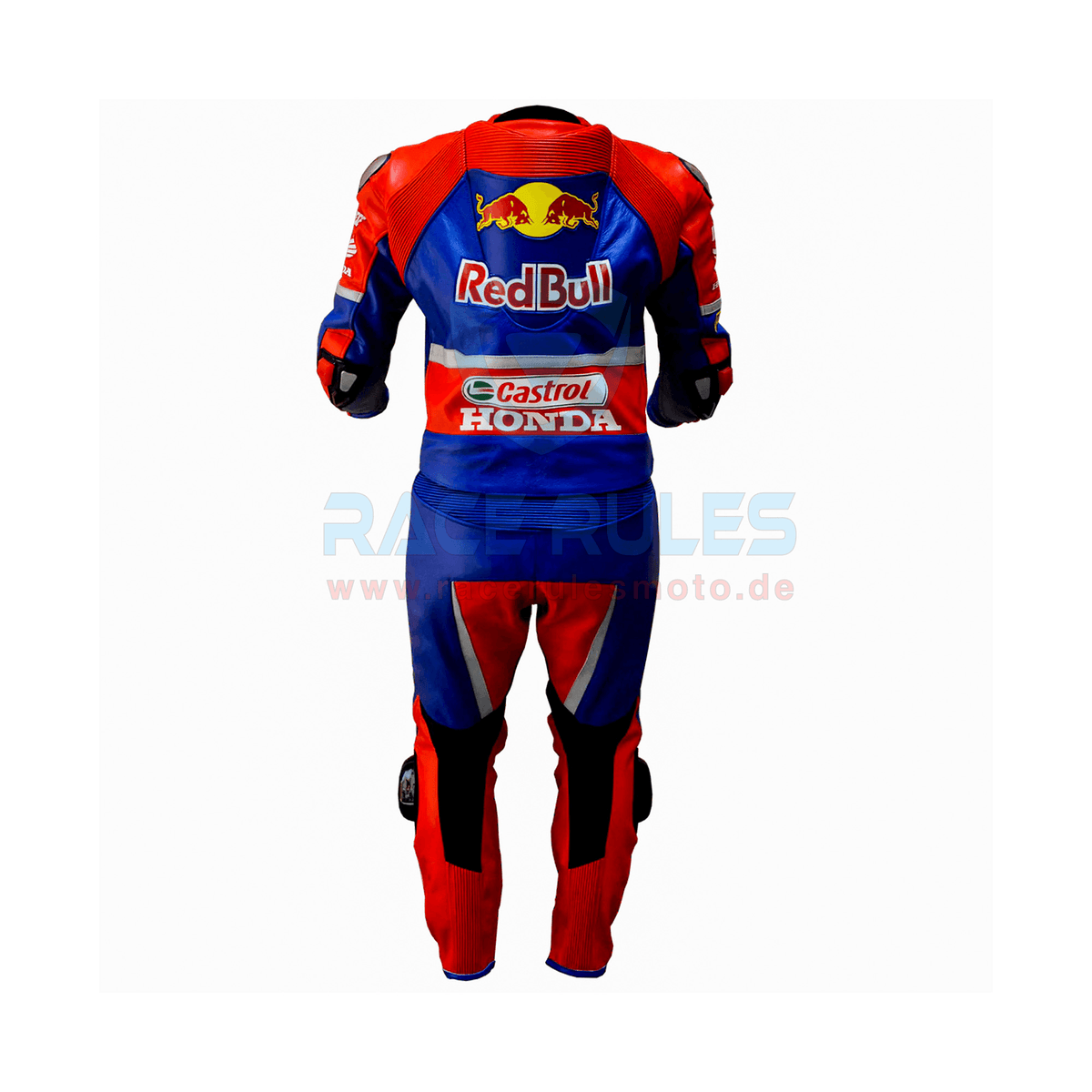 Honda Red Bull Castrol Leather Motorcycle Suit Racing