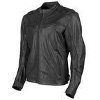 MENS DARK BLACK CRUISING MOTORCYCLE LEATHER RACING JACKET