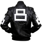 8 Ball Classic Black Leather Bomber Jacket